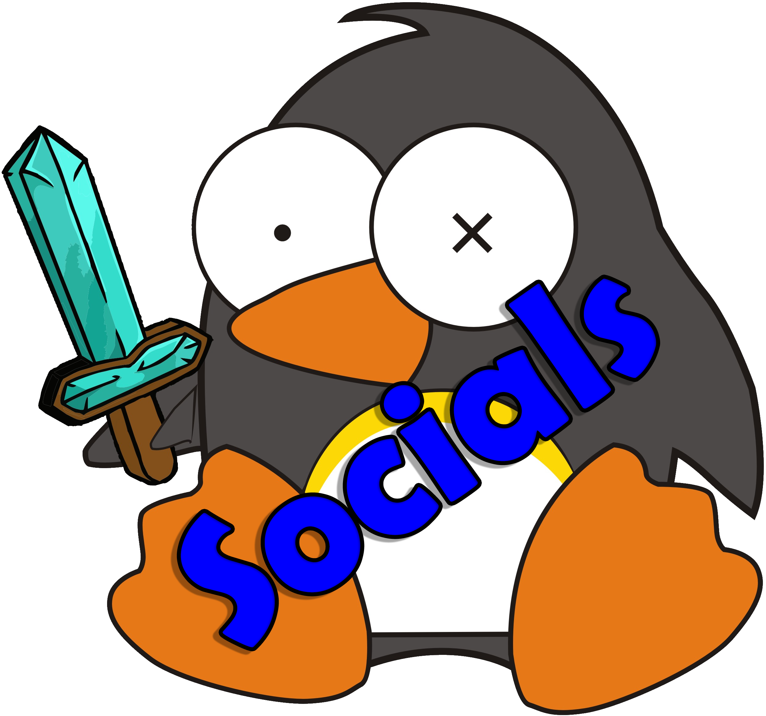 This is a clickable image of the Benguin logo with Socials written on it. It redirects to LinkTree.